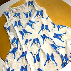 Picnik Barcelona dress- Oliva blue birds
